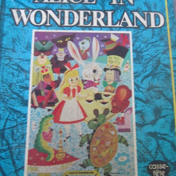 Puzzle Alice in Wonderland Home decor Vintage mad hatter Vtg Puzzles games - Picture 4 of 4
